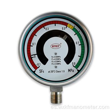 Monitores de densidad de gas SF6 de 100 mm con contactos de alarma Combine la función de conmutación